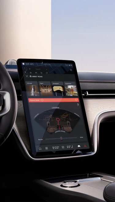 Stúdióélmény a Volvo EX90 fedélzetén
