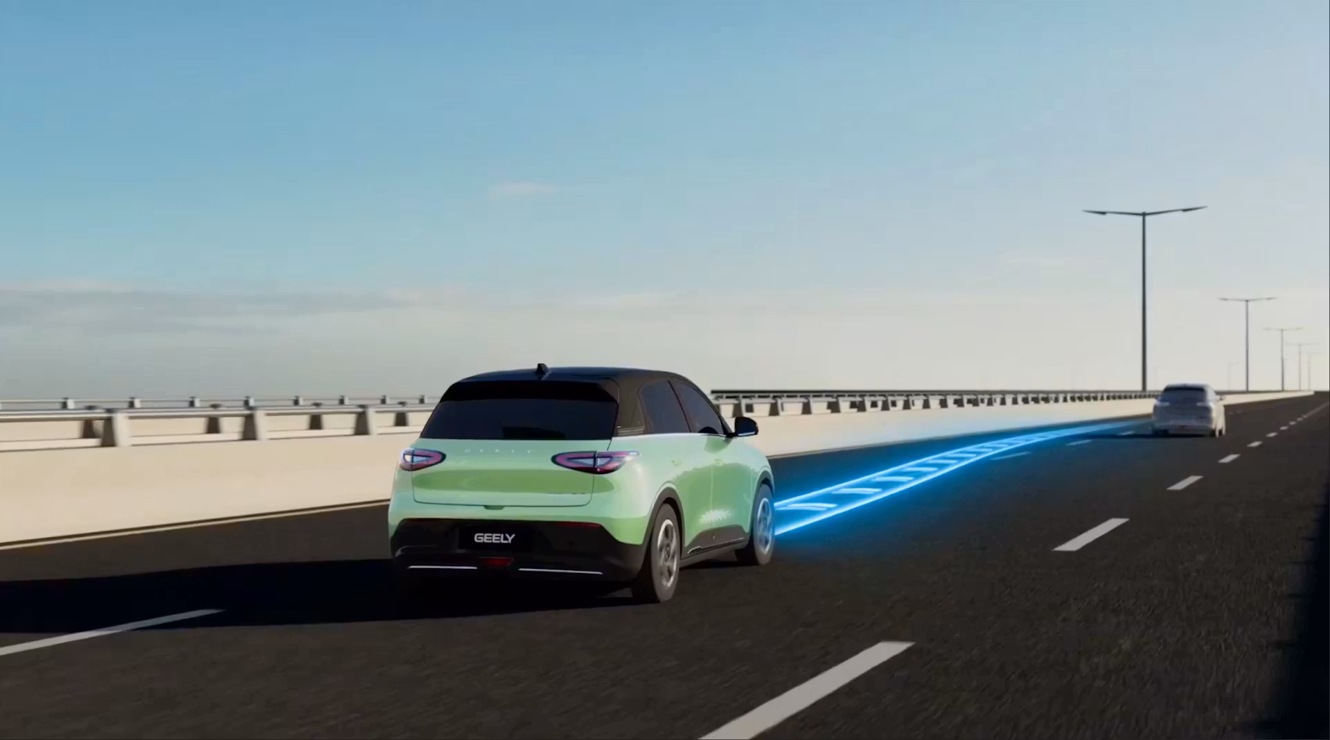 Geely E2 intelligens biztonsági funkciók