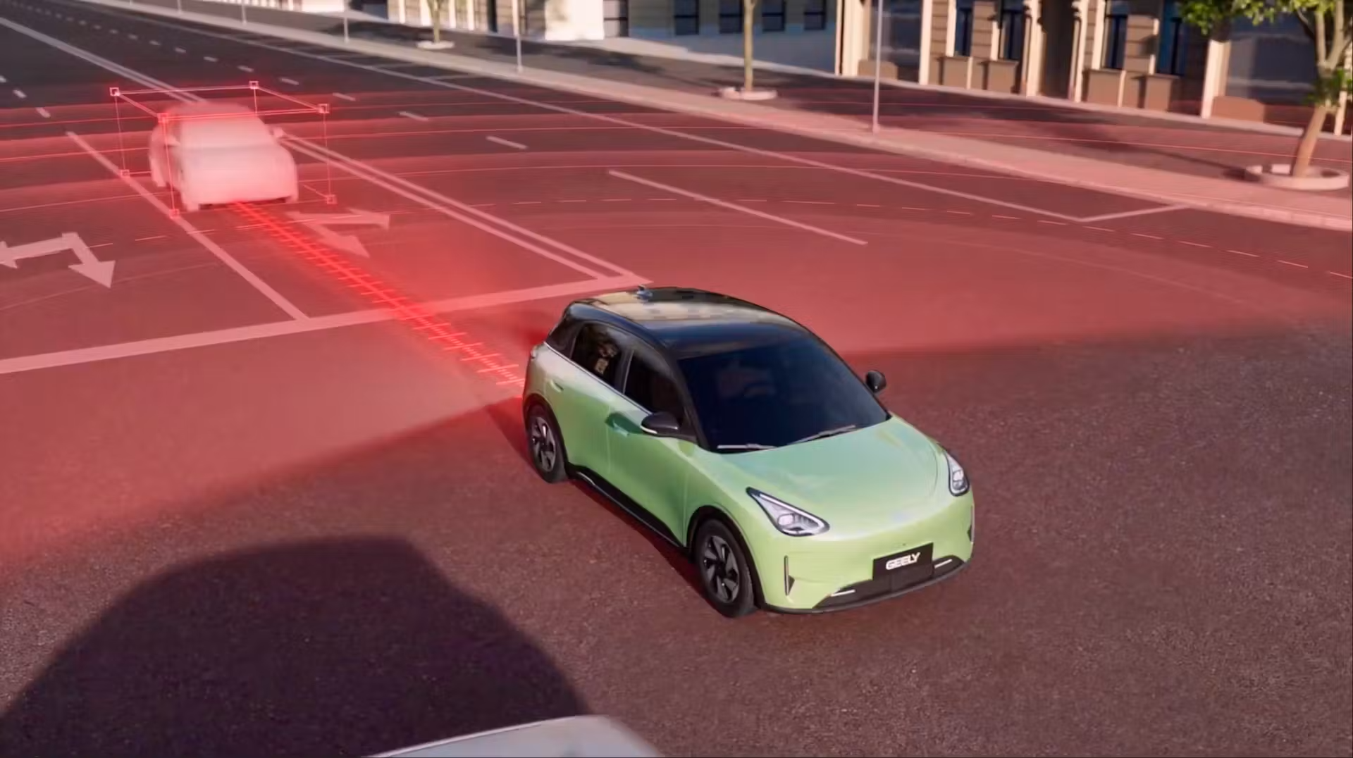 Geely E2 automatikus vészfékrendszer